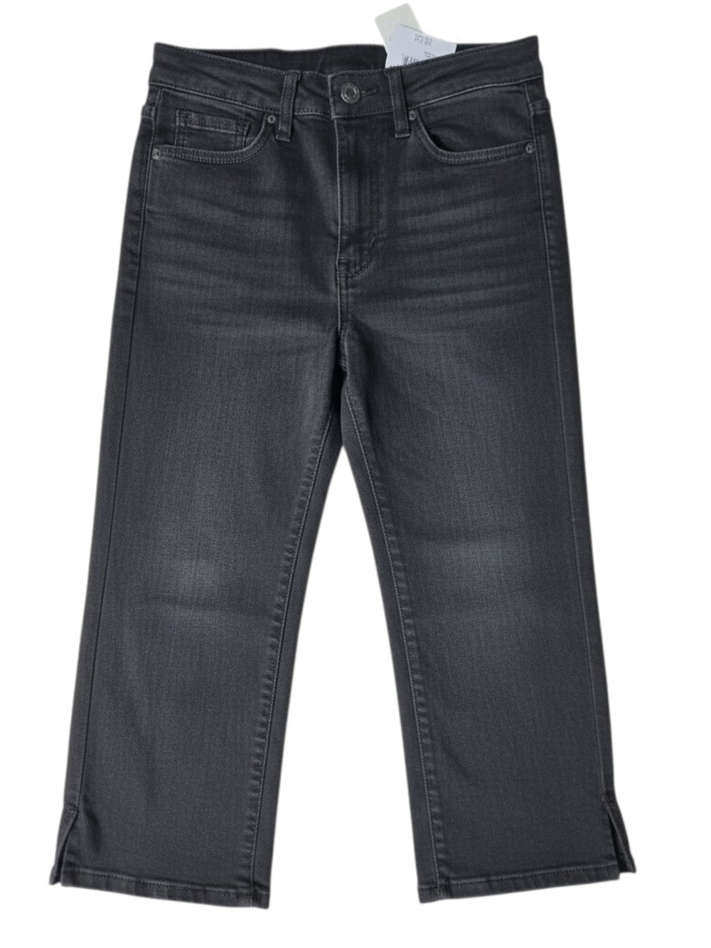 AE Next Level High Waisted Capri Jeans 4 Regular NWT Black Denim Crop